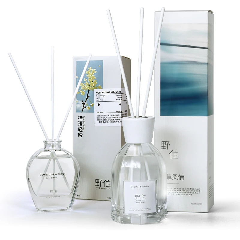 product premium heart shaped crystal flat bottle reed diffuser gift set  natural rattan sticks holiday home  office decor gift-4