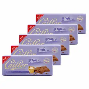 Cailler Swiss-Made 100g Milk Chocolate Bar with Hazelnuts Featuring Milk Candy Biscuit Ingredients