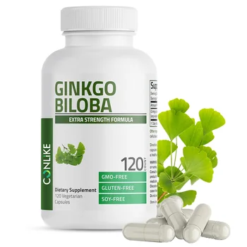 OEM Ginkgo Biloba Super Healthy Brain Function Memory Support 120 Vegetarian Capsules