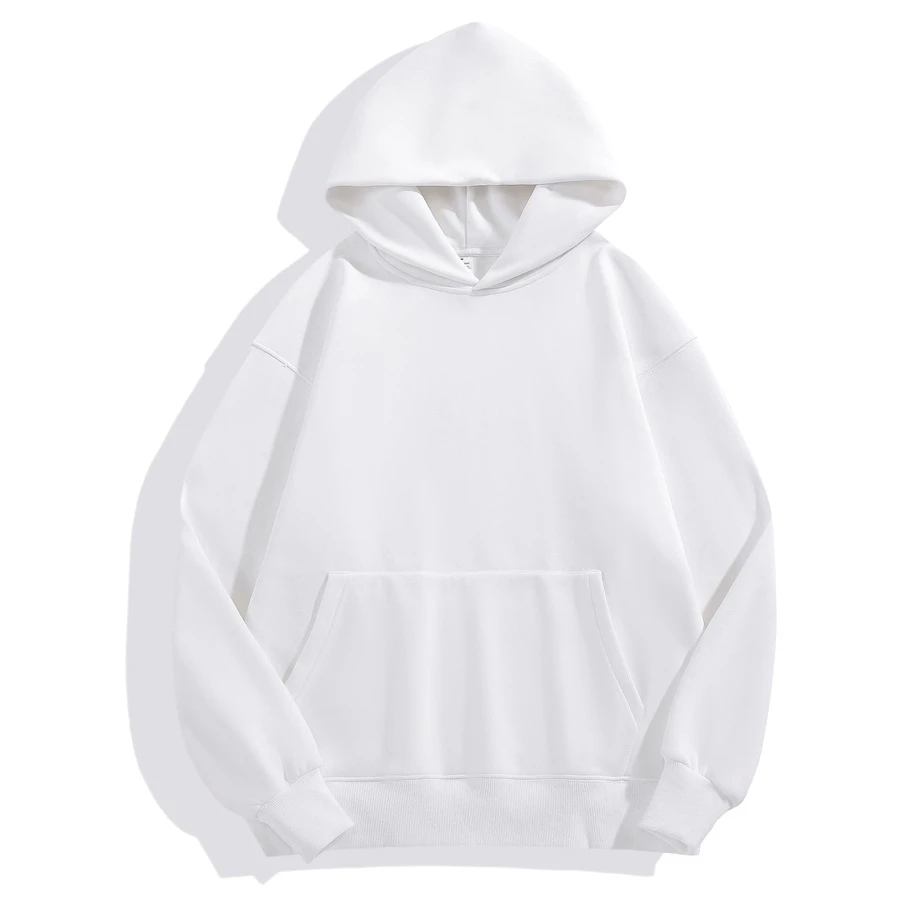 Custom Logo 500GSM Heavyweight Hoodie Unisex Winter Lamb Wool Pullover Oversized Thick Fleece Sweatshirt