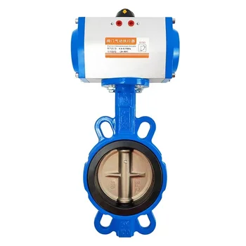 Quality Electric or Pneumatic Actuator Ductile Iron Body Wafer Lug Butterfly Valves