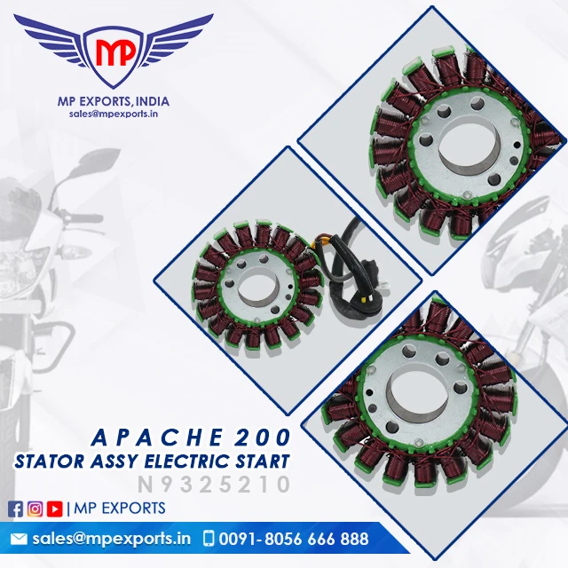 STATOR ASSY ELECTRIC START for TVS Apache RTR 200 2W Spare Parts Available for Sale at Very Affordable Price
