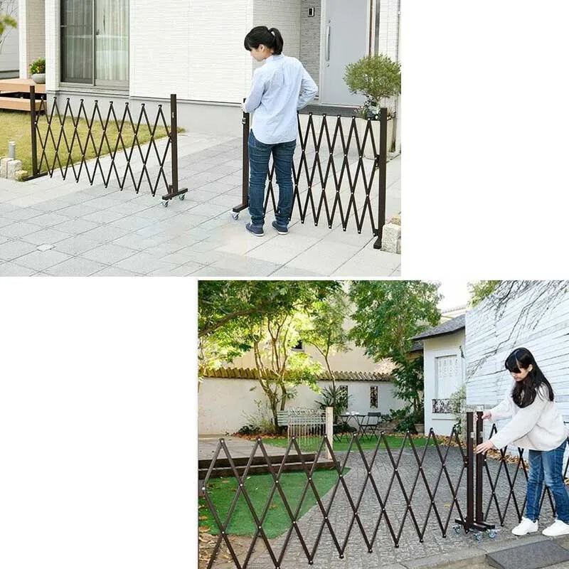 Expandable Outdoor Double Folding Gate Accordion Style Privacy Fence ...