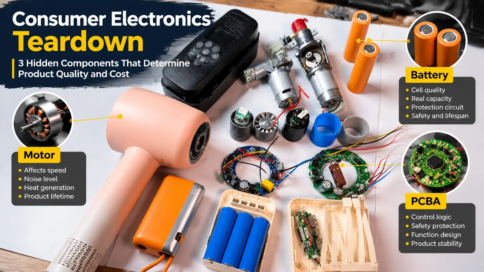 Consumer Electronics Teardown: 3 Hidden Components That Determine Product Quality and Cost
