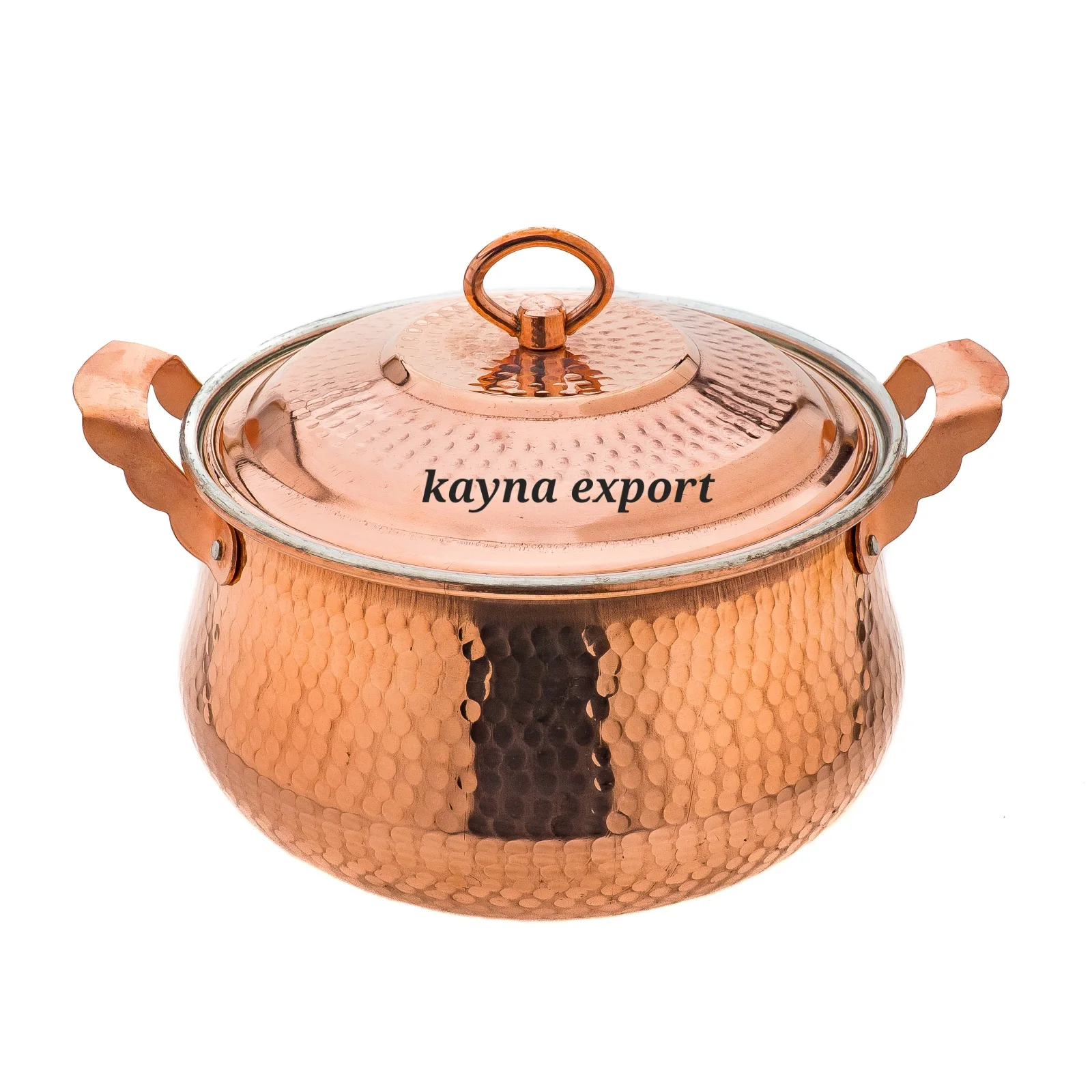 100% Cooper Cooking Pot with Lotus Design Flower Quality Copper Food Cooking Handi Customized Size and Shape Food Serving Pot