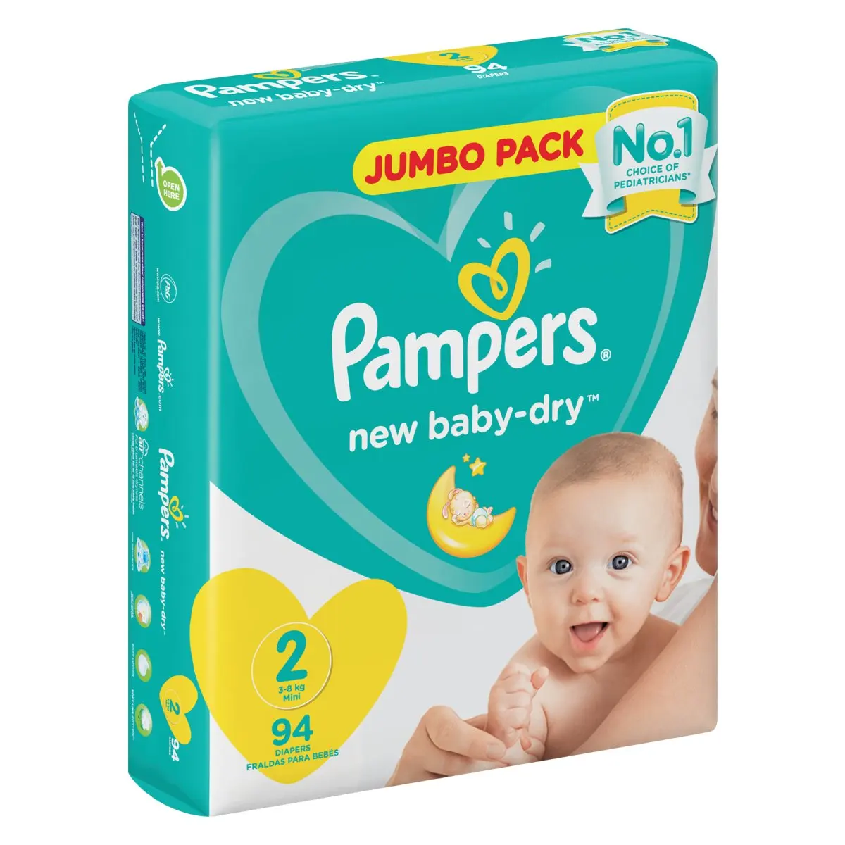 Pampers Baby Dry Disposable Diapers Size 5 Jumbo Pack (count 80 ...