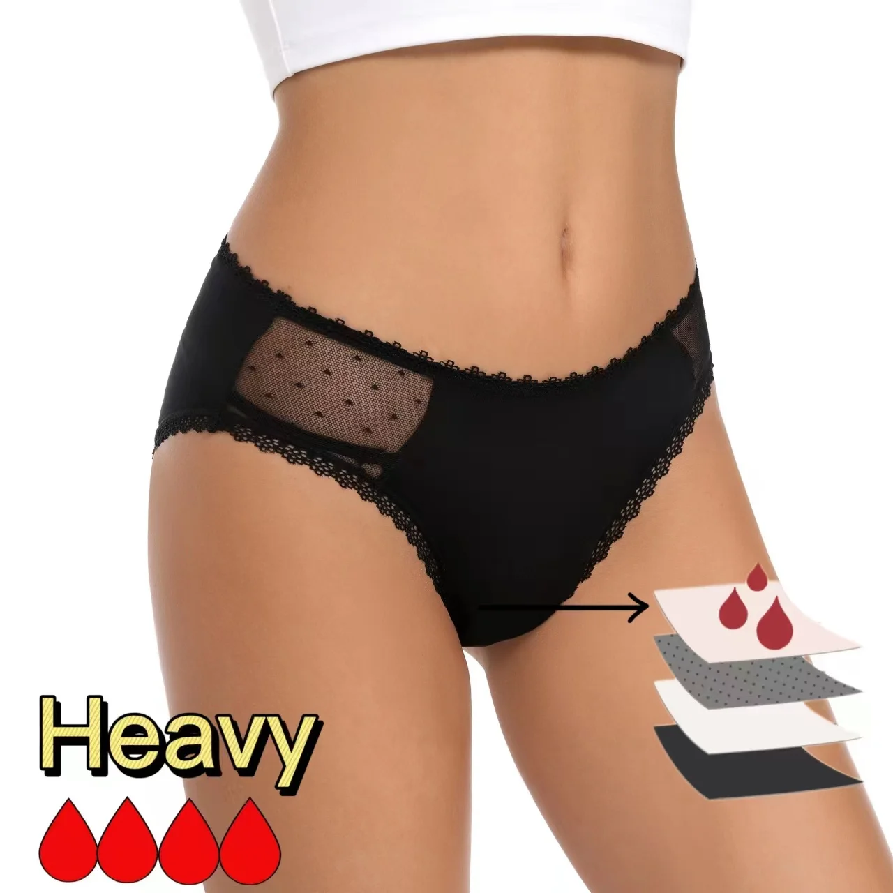 Custom Womens Menstrual Pants Underwear Period Panties Menstruation