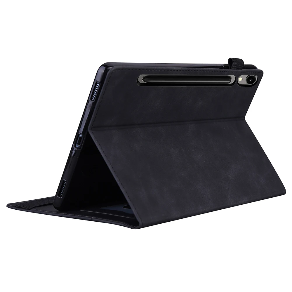 product matte contrasting color protective case for samsung tab s10 fe tablet a9 11 with card holder leather case laudtec-6