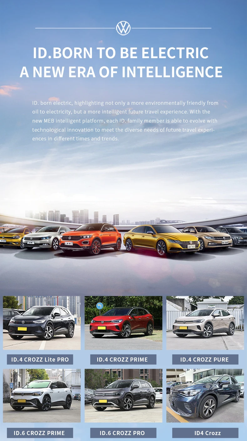 New Style 2023 Electric Car Volkswagens Id4 Crozz Pro Id6 Zhenjiang
