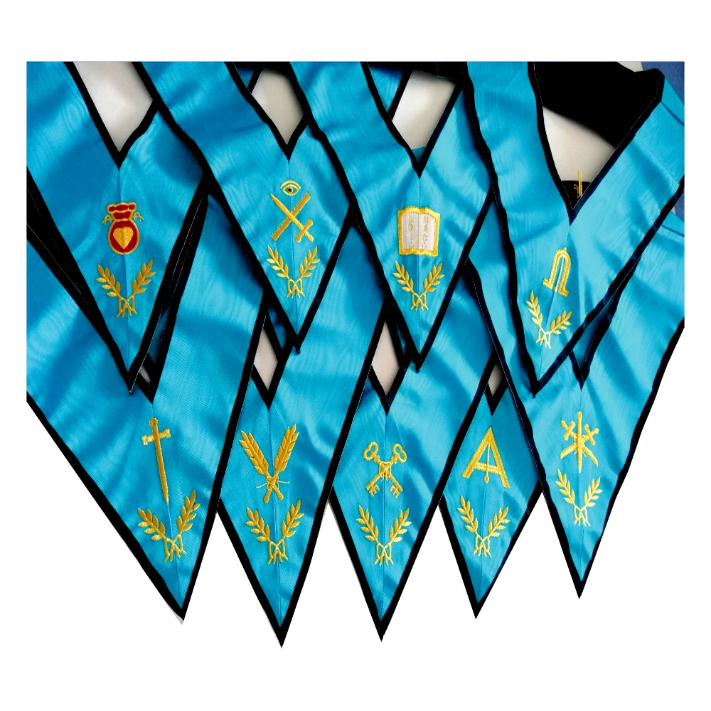 Masonic French Regalia Officers Ranks Rite Of Memphis Misraim Set Of 9