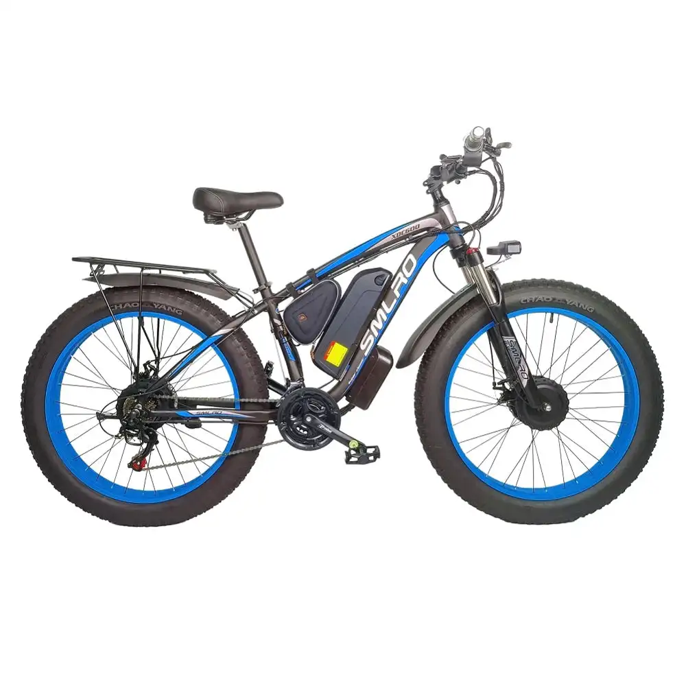 (USA Stock & Ship from China) SMLRO XDC600 Plus Dual Motors Electric Bike  Hydralic Disc Brake All Black