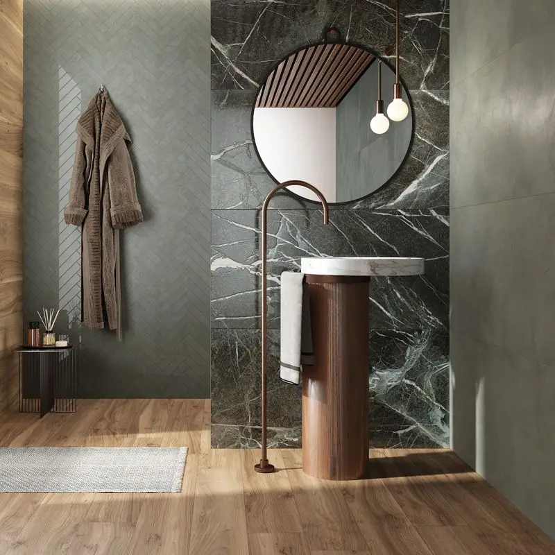 Green Marble Effect Decorative Surface