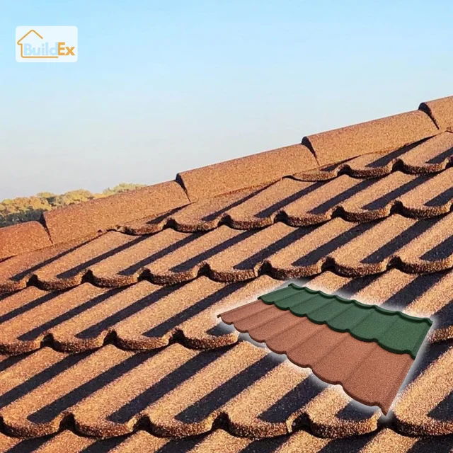 Durable Weather-Resistant Clay Metal Roof Tiles Coated Finish for Outdoor Application for Extreme Climates and Villas