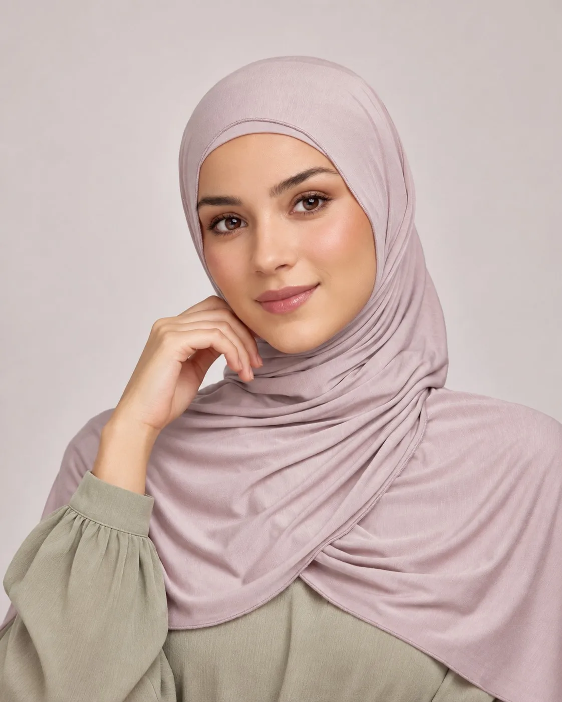 Custom Bamboo Jersey Hijab Set
