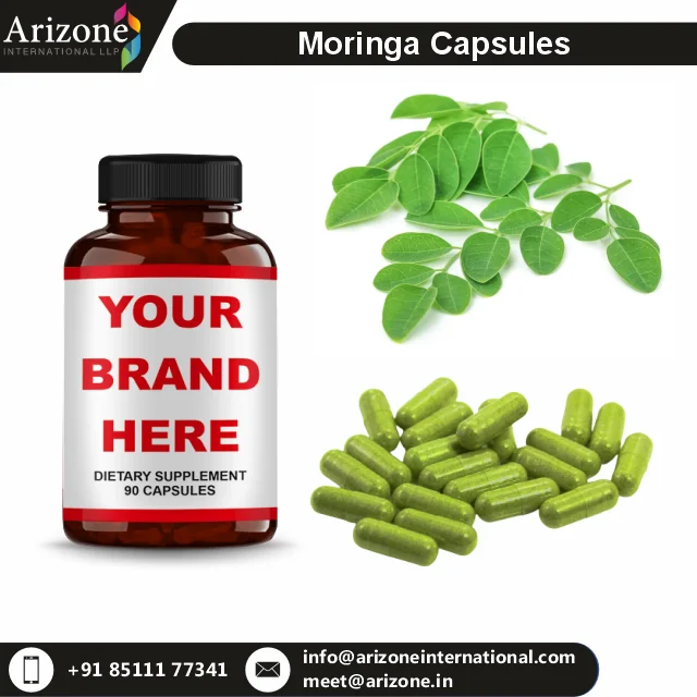 Moringa Powder Capsules - Promote Digestion & Antioxidants