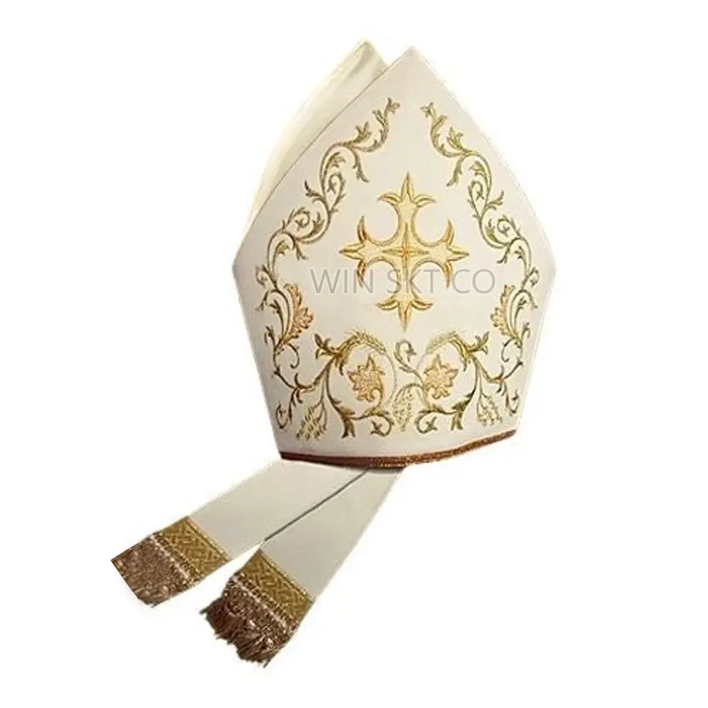 Latest Design Church Mitre Hat Made in Customized Size Color Church Mitre Hat for Men