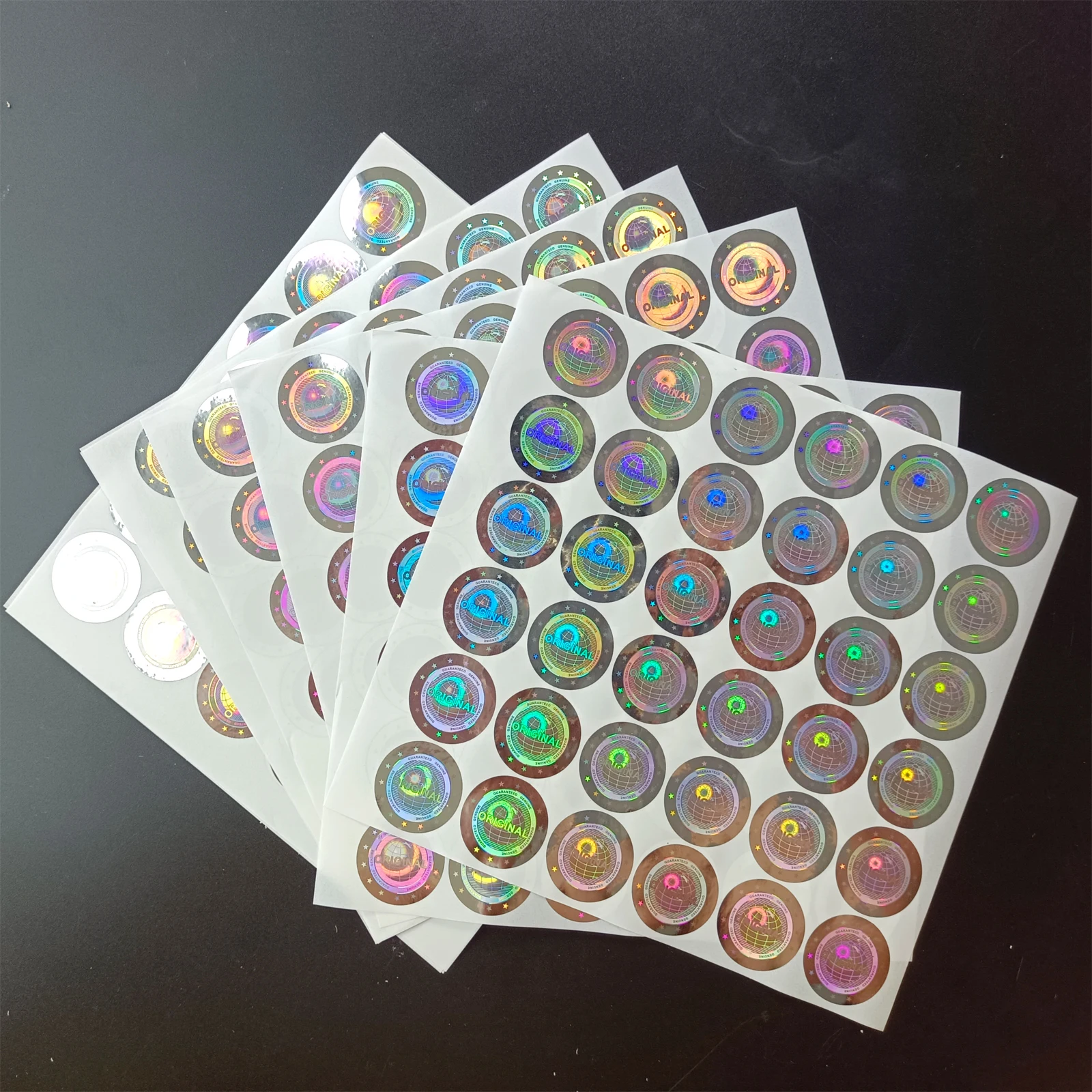 Custom Holographic Anti-Counterfeit Stickers High Security Anti-Tampering Stickers for Coin Collection Appraisal Round Labels
