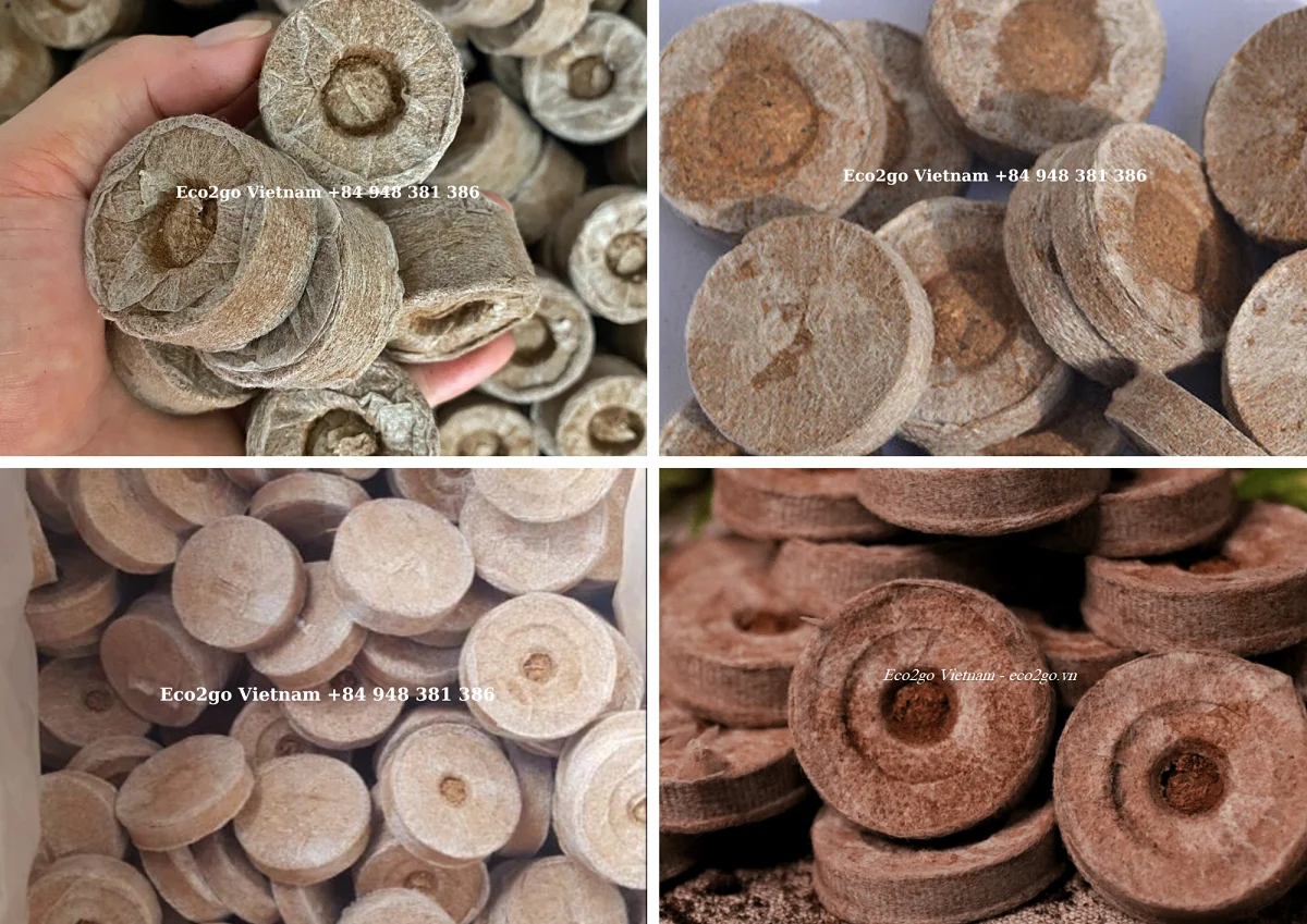 Vietnam Coco Peat Pellet Coir Disc Peat for Planting/ Coco Peat Pellets ...