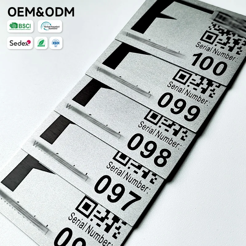 Custom Matte Sandblasted Precision Warehouse Logistics Equipment Anti-counterfeiting Traceability Serial Number Asset QR Tags