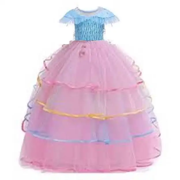 2024  New Design Summer 2-6 Years Girl Polka Dot Dress for Kids Infant Printing Layered Cupcake Dress Girl Casual Clothes