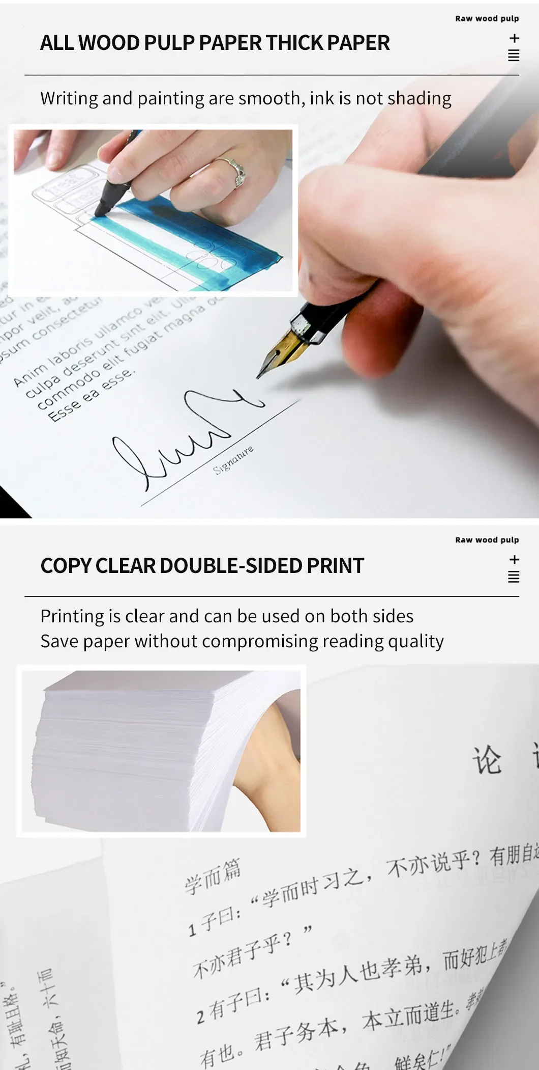 White A4 Size Copy Paper 80 Gsm 70 Gsm For Copier Laser Printing Ready