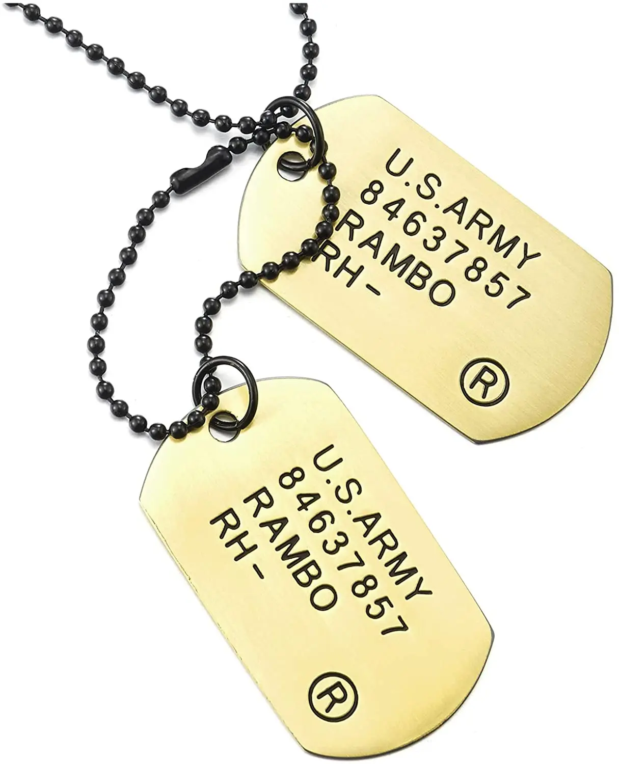 Gold Dog Tags Military