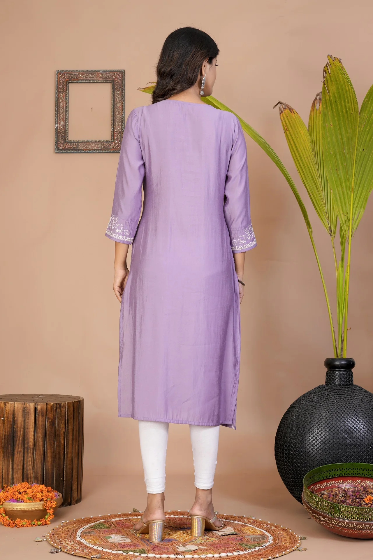 New traditional Rayon Work Sequence Touch Kurtis for Women Online Sale Cotton Dresses with rajasthani decoration for Summer