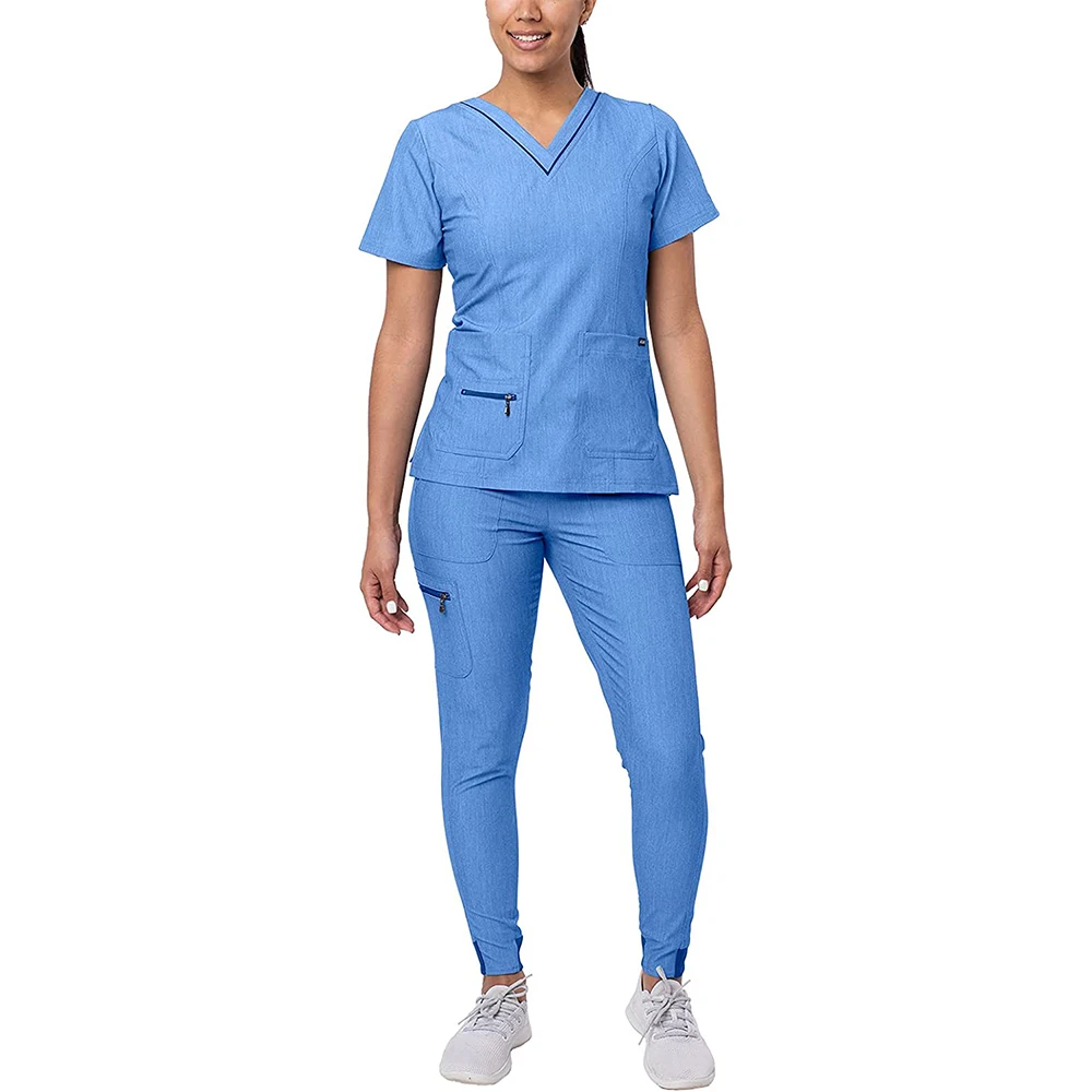 Wholesale Hospital Uniforms Medical Scrubs Nurse Short Sleeve Scrubs Suit Women Scrubs Uniforms