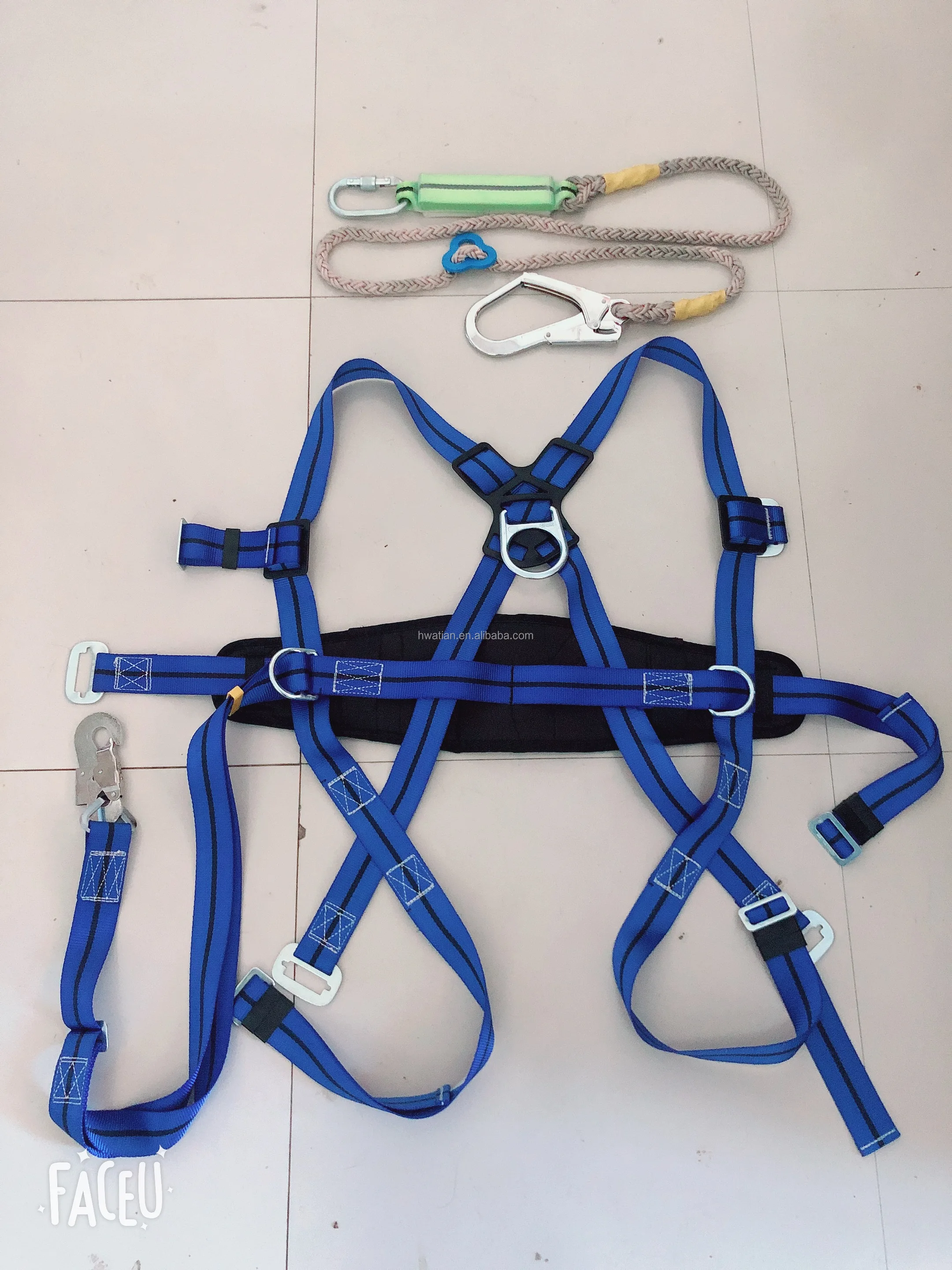 5-Point Electrical Aerial Work Full Body Safety Belt with Harness Lineman Safety Belt, Retractable Safety Belt