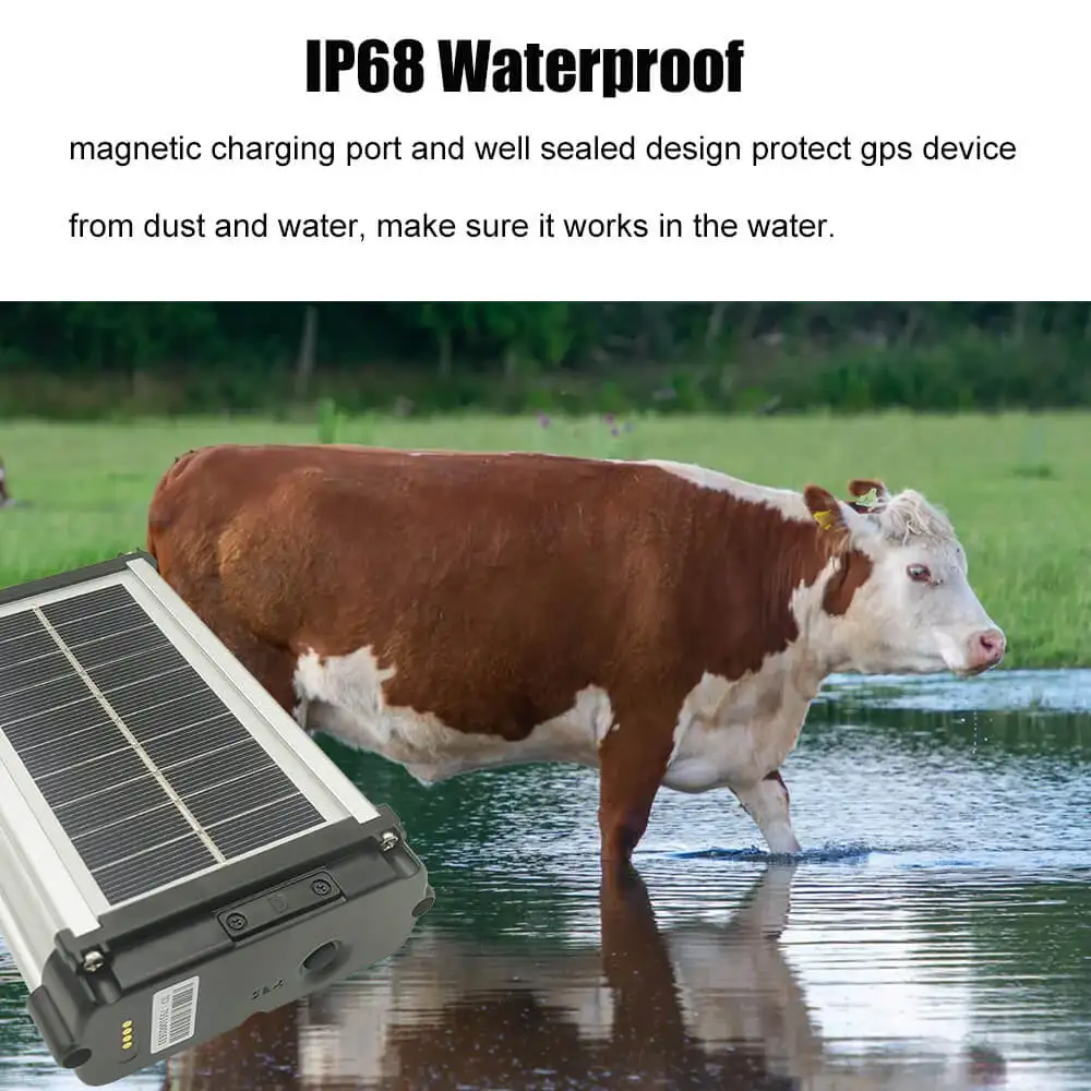 Long Stand-by Waterproof Solar GPS Tracker Anti-lost Alarm APP Control For Animal Sheep Cow Horse Tracking Device Locator