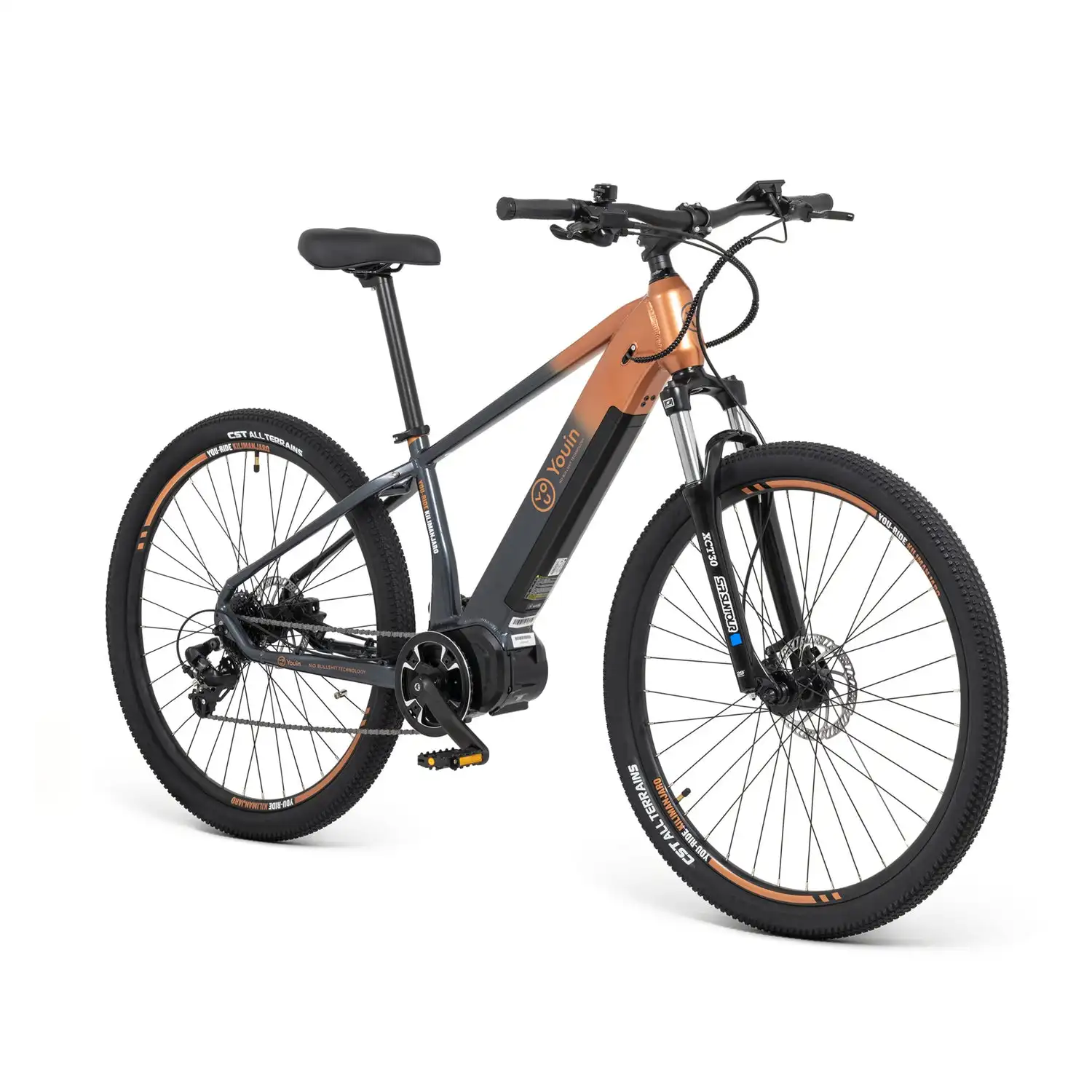 Youin Kilimanjaro Electric Bike 48V Lithium Battery Aluminum Frame Integrated & Hidden Position 60km Range Off-Road Usage