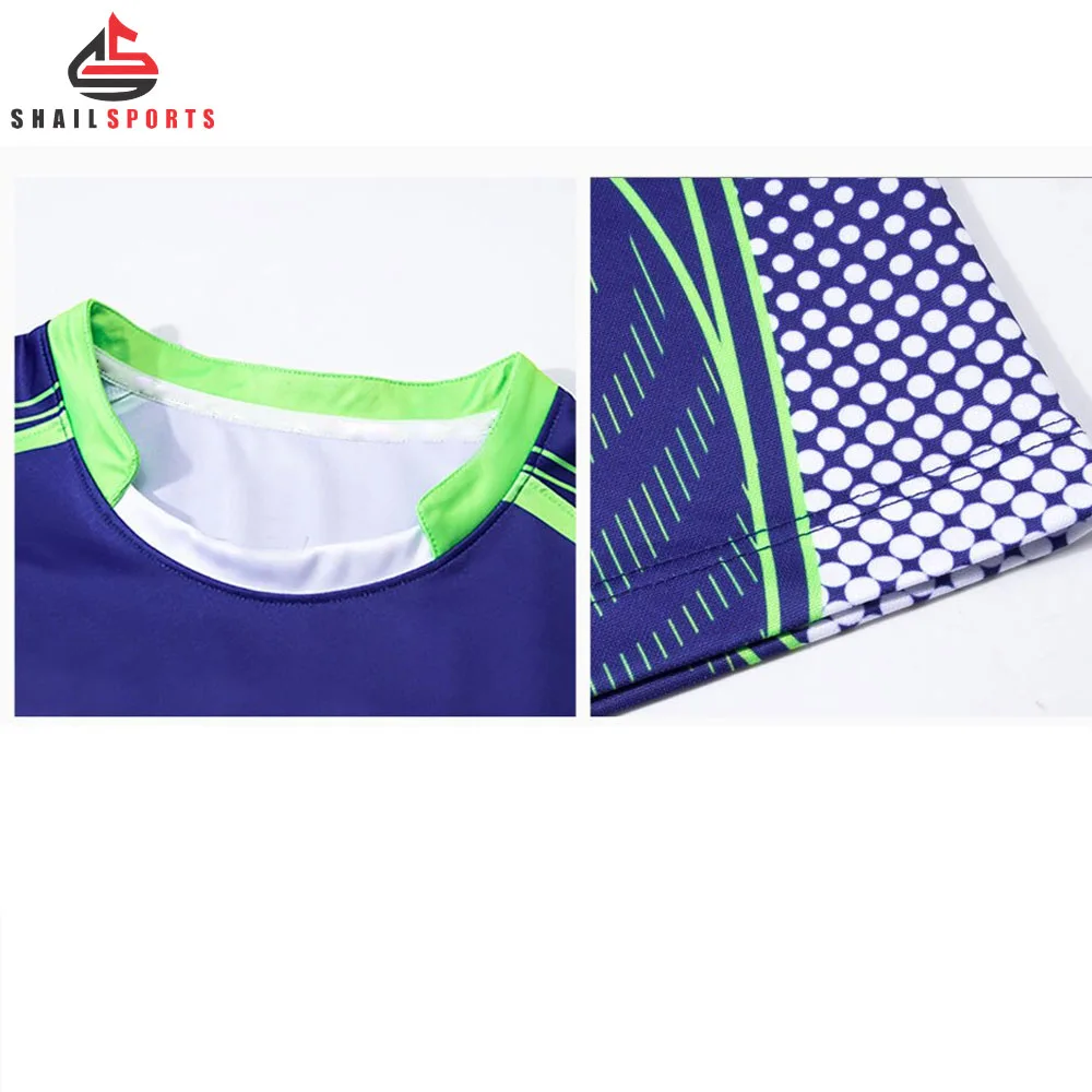 Rugby Uniforms Men's Oem Sublimation Custom Training Clothes Blue Sport