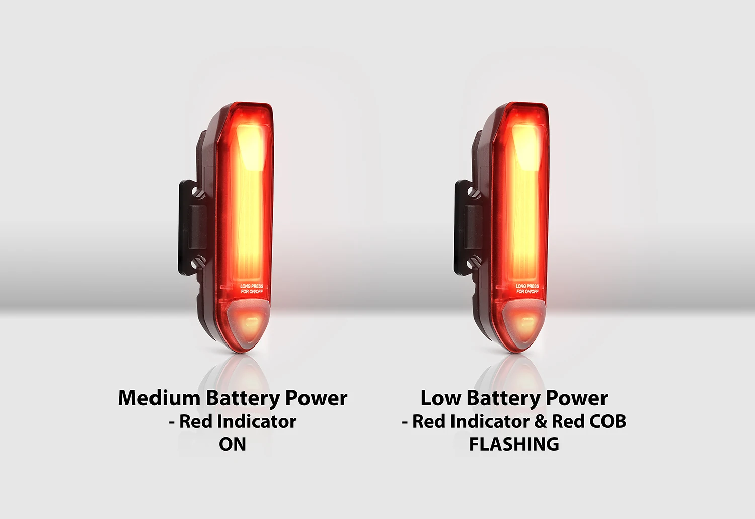 USB Rechargeable COB LED Rear Bike Light 3.7V Battery with IP68 Rating Plastic Body Safety Lamp for Camping Flashlights Torches