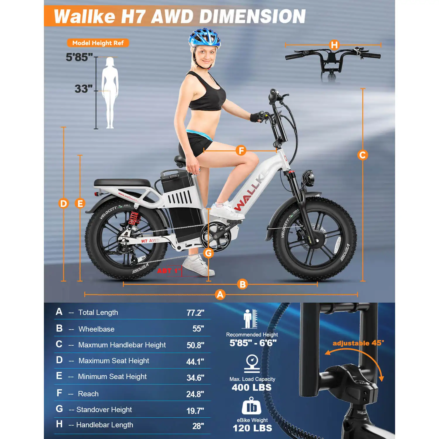 2025 Wallke H7 Step-thru Dual Motor Ebike
