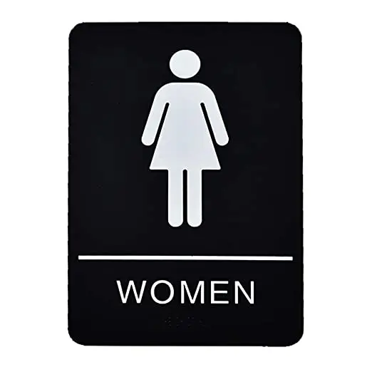 Acrylic And Pvc Materials Restroom Sign,M High Viscosity Double-sided ...
