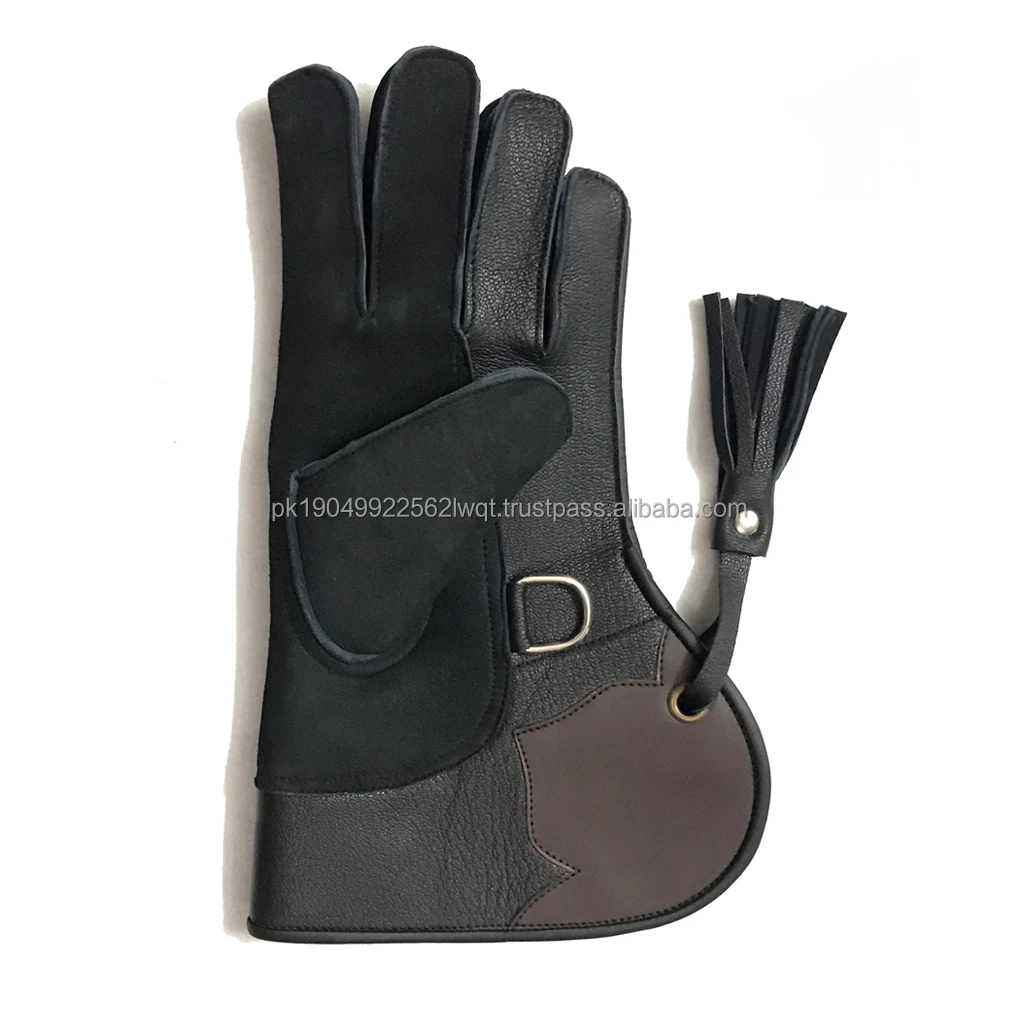 Handmade Premium Quality 30cm Long Falcon Arabic Style Outdoor Training Glove Double Layer Sports Equipment for Falconry