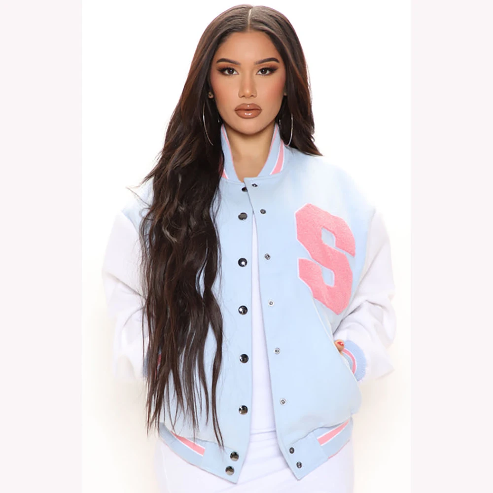 Varsity Jacket Plus Size Custom Embroidered Jacket New Streetwear