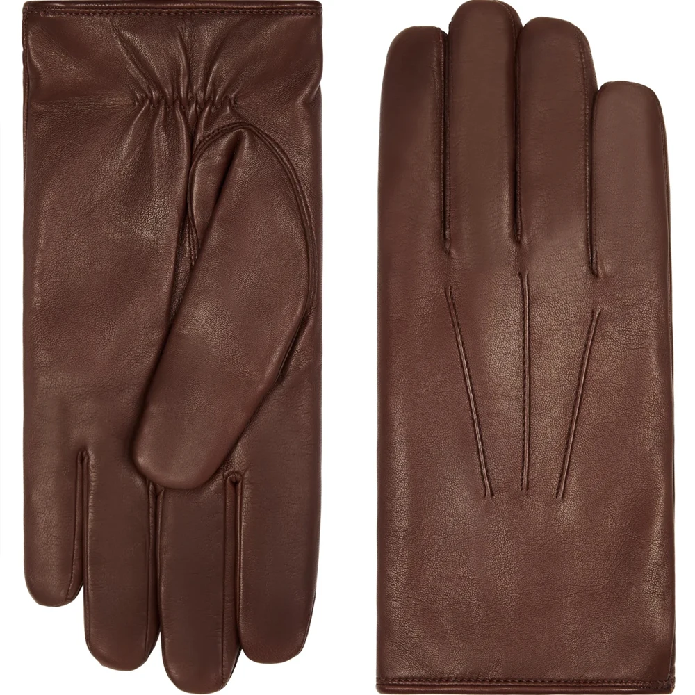 Mens Touchscreen Leather Gloves Thinsulate Lined Thermal Winter Driving