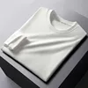 Crew Neck Velvet White