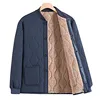 Blue velvet cotton baseball jacket