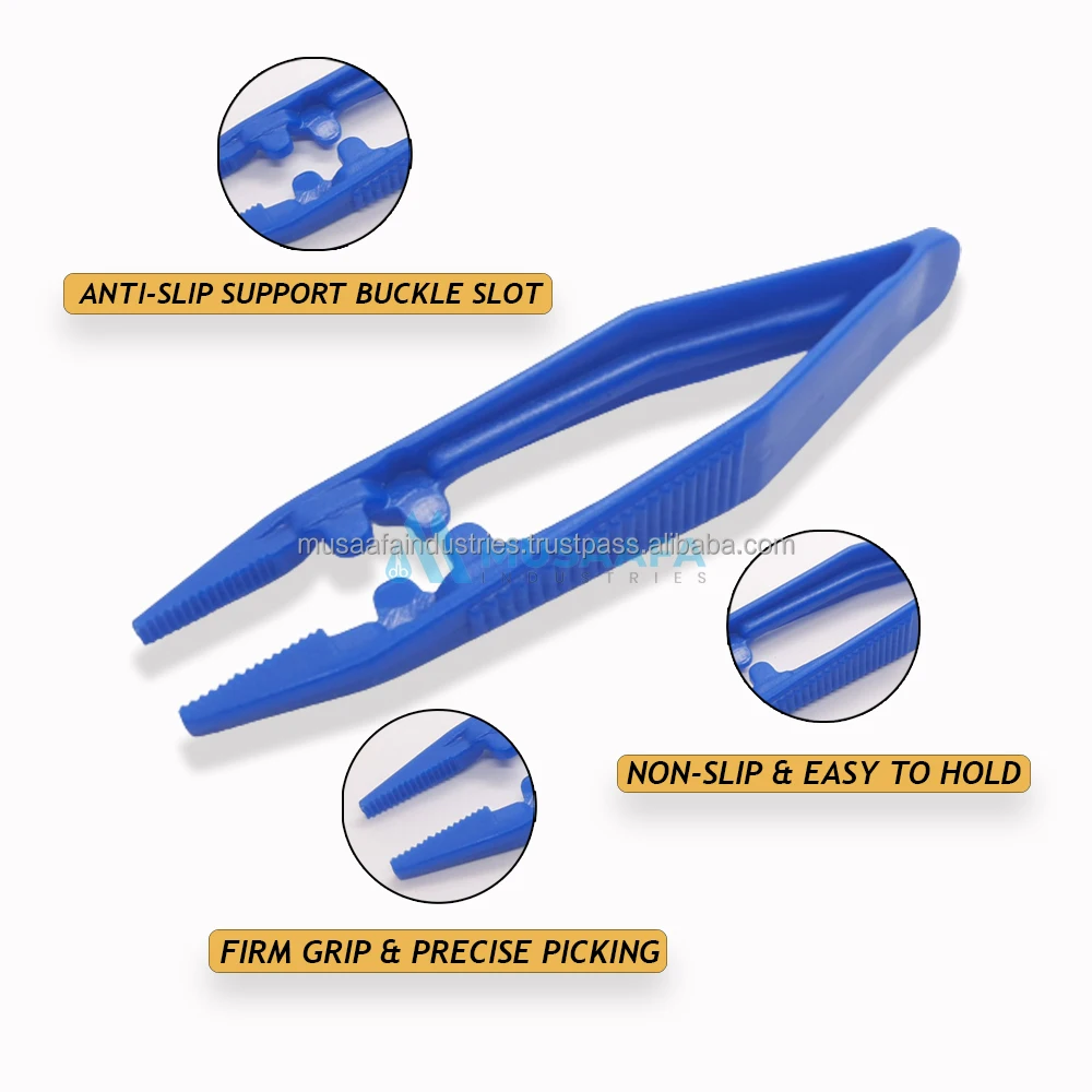 Wholesale First Aid Plastic Tweezer Forceps High Quality Disposable
