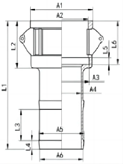 Raccord Rapide Camlock Femelle Vers Mâle NPT En Aluminium - Lot De 4, Type B, Diamètre 4 Pouces