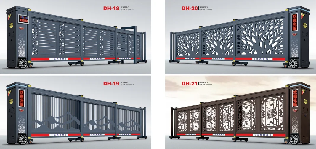 Trackless Gate Design Security Industrial Electric Trackless Driveway Collapsible Sliding ...