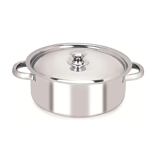 Stainless Steel Casserole Cooking Pot with Steel Lid Kitchen and Restaurants Cocking Use and Royal Wedding Cocking Use