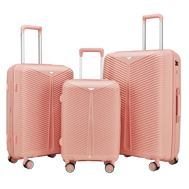 Factory Price Handle Trolley Set Suitcase Travel Luggage Bags Pink Suitcase For Girls Travelling