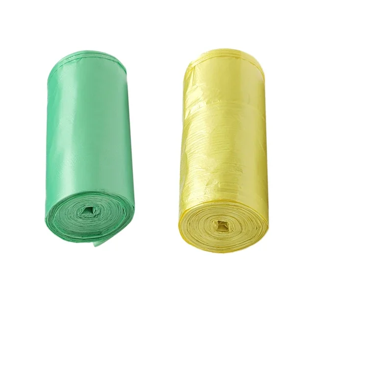 Braskem P-Life Biodegradable HDPE/LDPE Trash Bags Durable Flat Pocket Side Gusset Bag on Roll for Trash Can