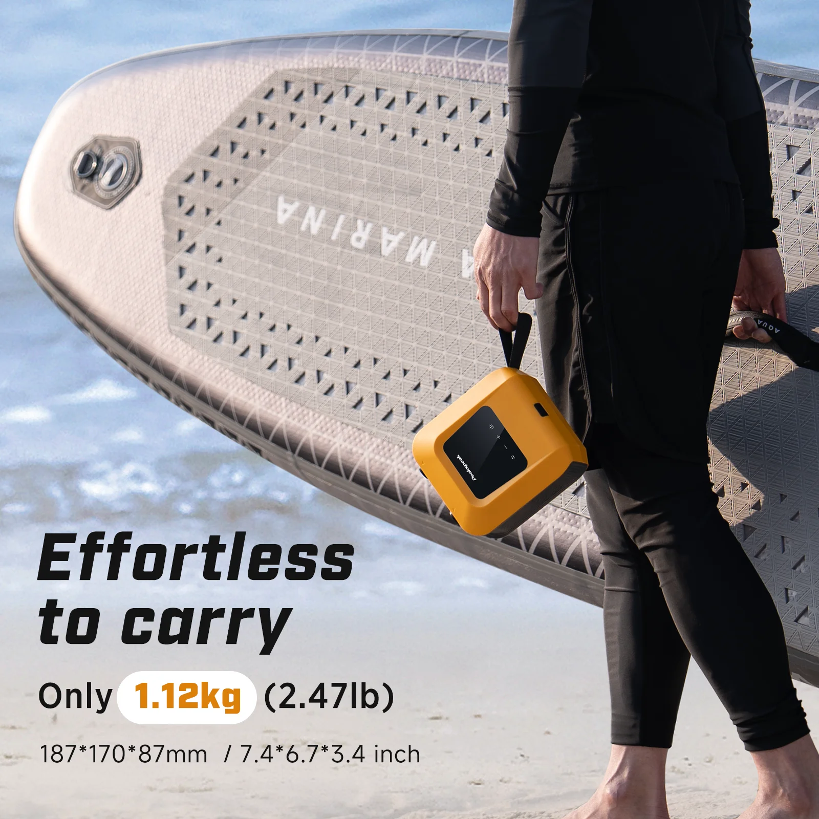 Intelligent Dual Stage Inflation Portable Mini Electric Sup Air Pump for Paddle Board
