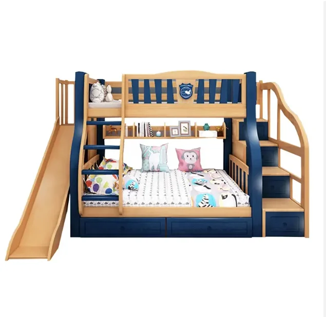 Solid Wooden Bunk Bed With Stairway Bedroom Furniture Buy Bunk Bed