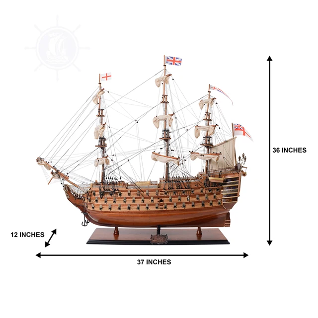 HMS Victory モデル船 大型80cm 手作り木製レプリカ シダーウッド装飾