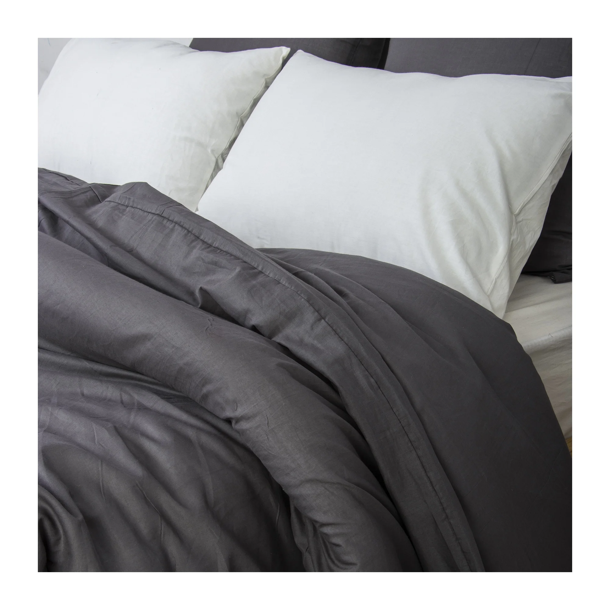 High Quality Super Soft Duvet Cover Set Hot Selling King Size Duvet Cover Comforter Solid Grey